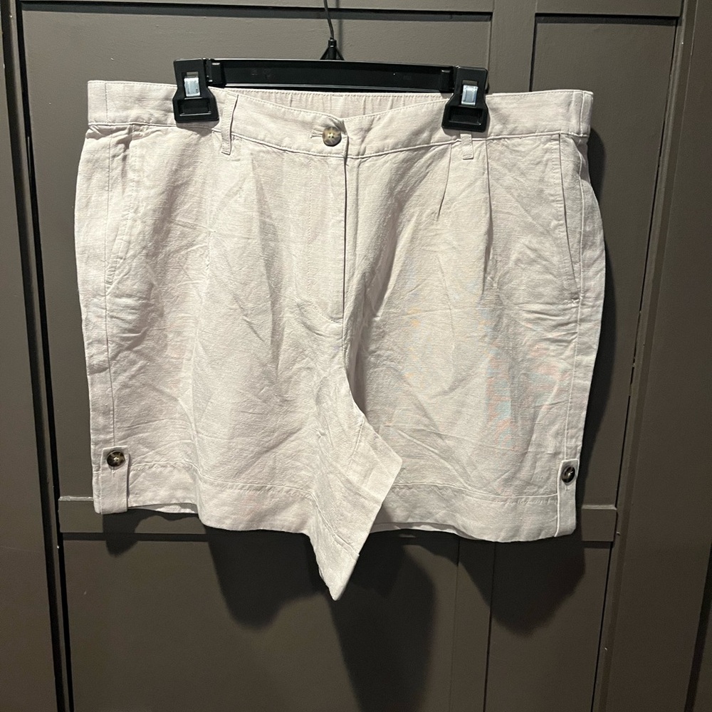 J Jill Flax Casual Shorts Size 14 NEW